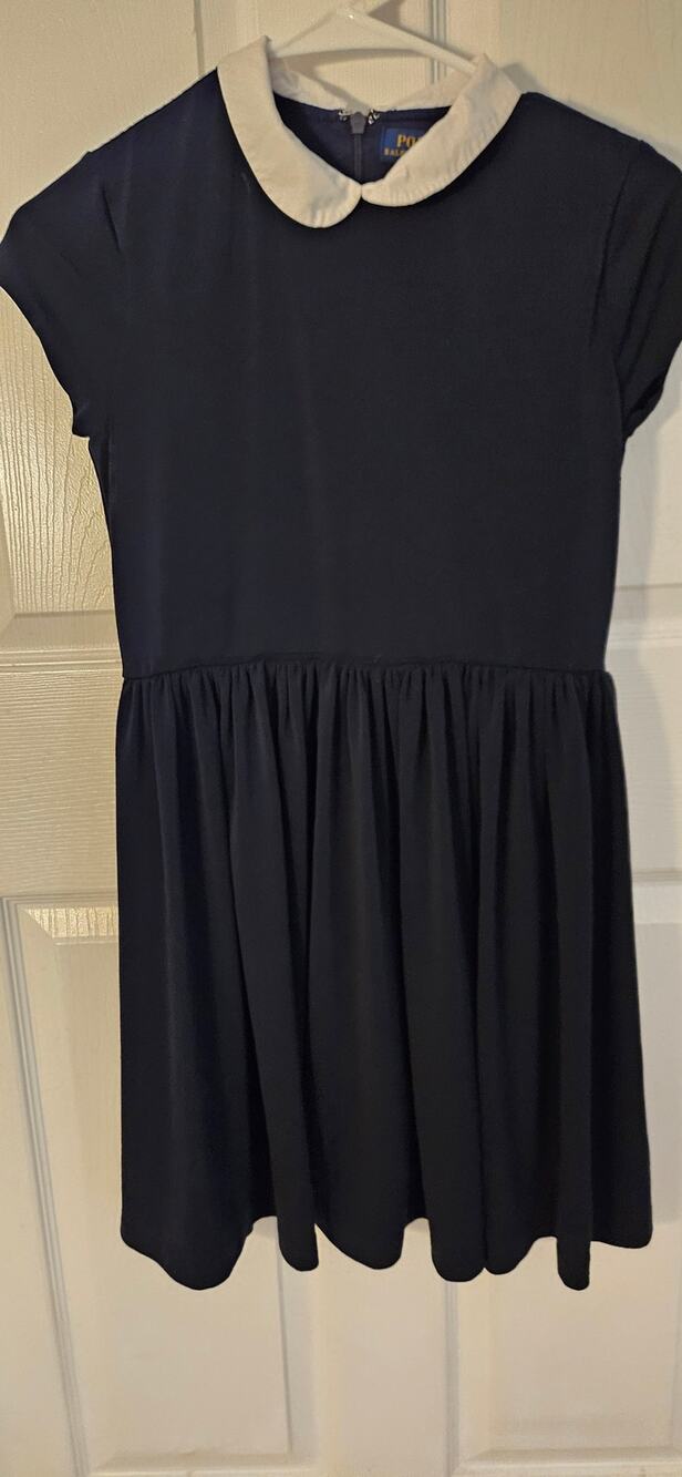 Polo Ralph Lauren Girls Dress size L (12-14) Navy Blue